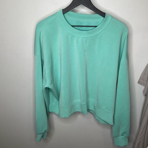 Lululemon Perfectly Oversized Cropped Crew Softstream - Picture 1 of 4